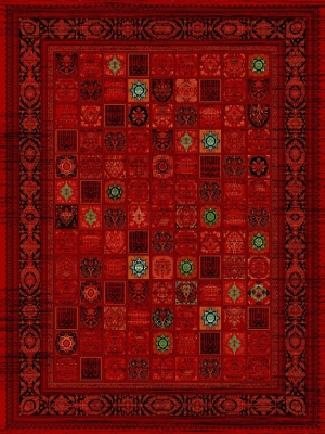 فرش 700 شانه رنگی کد 2496 فردین